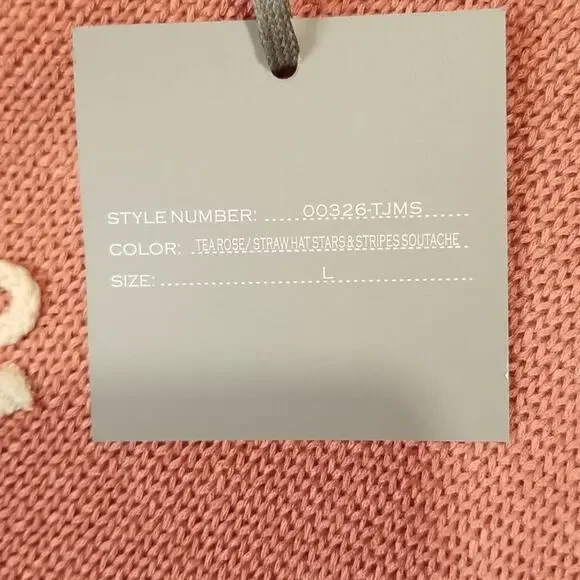 Marled Reunited Clothing Stars & Stripes Sweater Womens Large NWT Rope Lettering - Picture 7 of 9